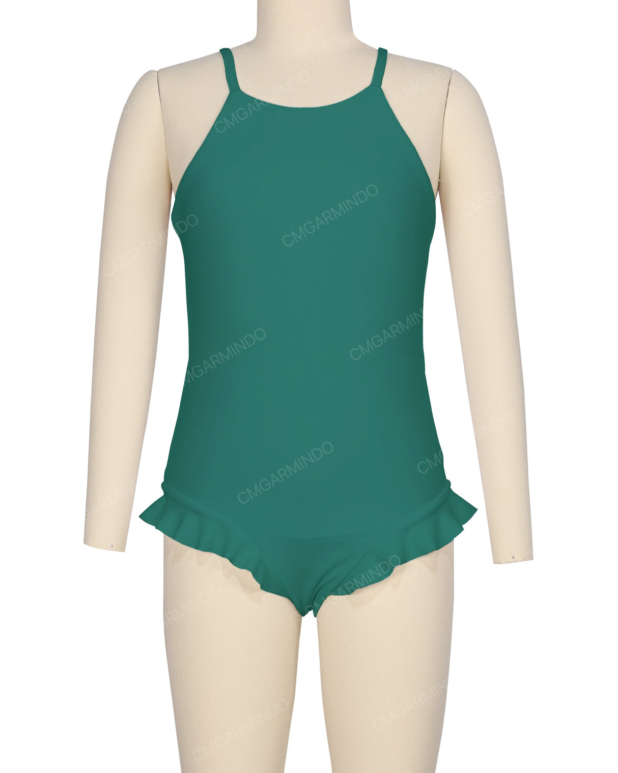 Leg Frill Cross Back One Piece
