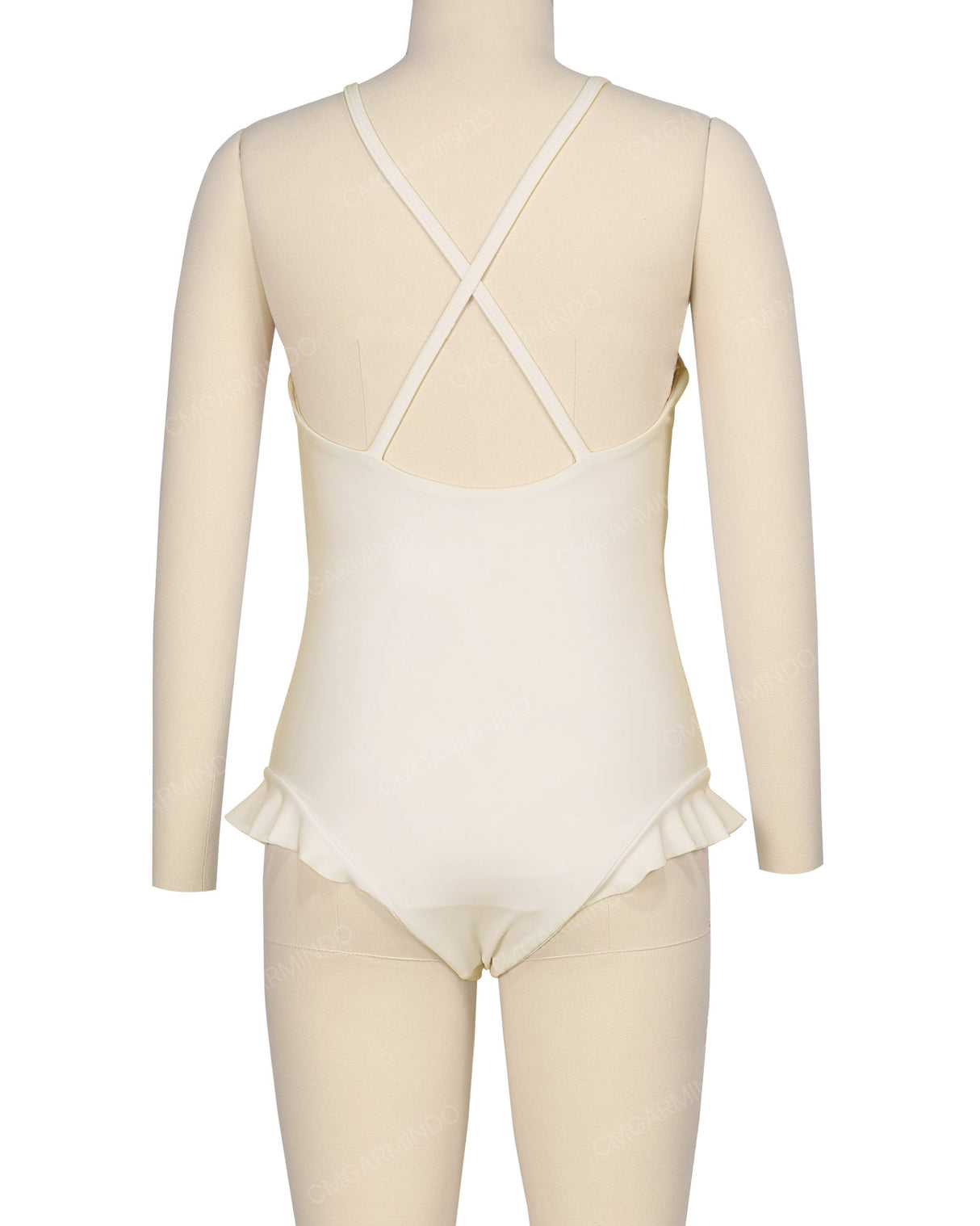 Leg Frill Cross Back One Piece