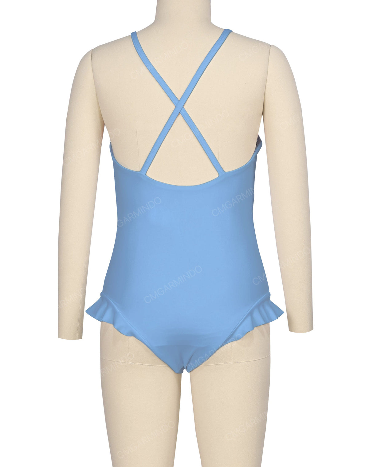 Leg Frill Cross Back One Piece