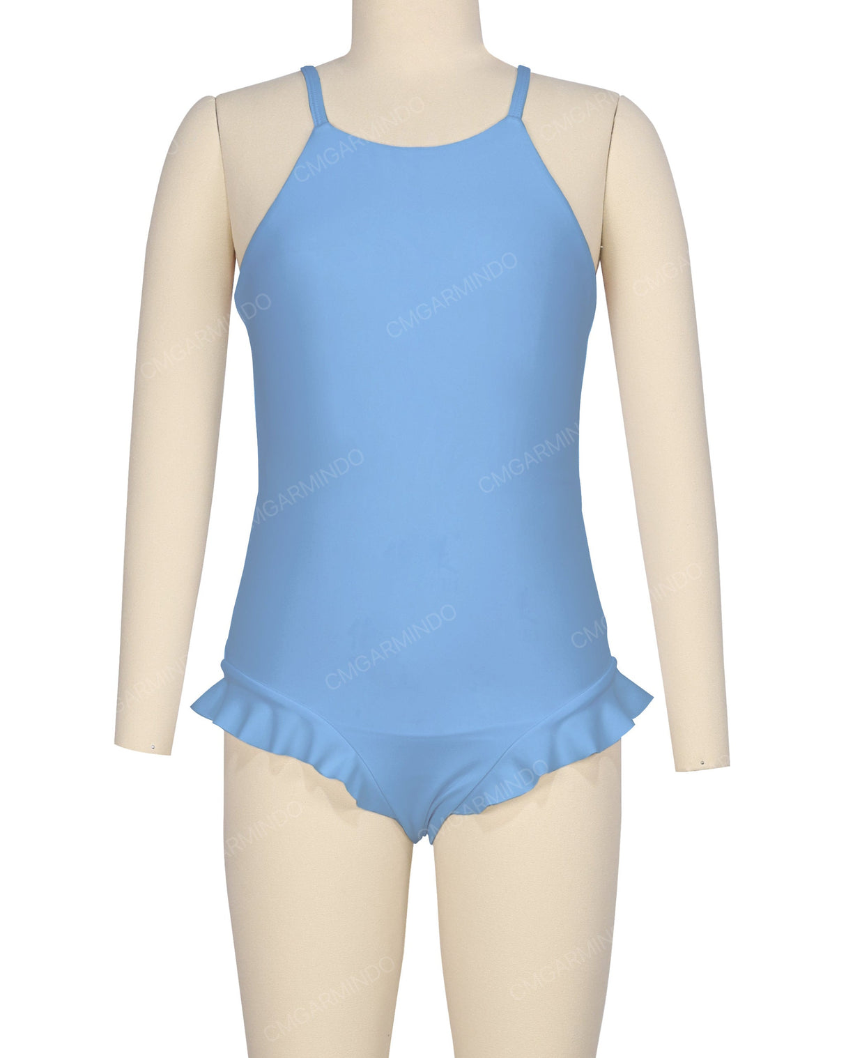 Leg Frill Cross Back One Piece