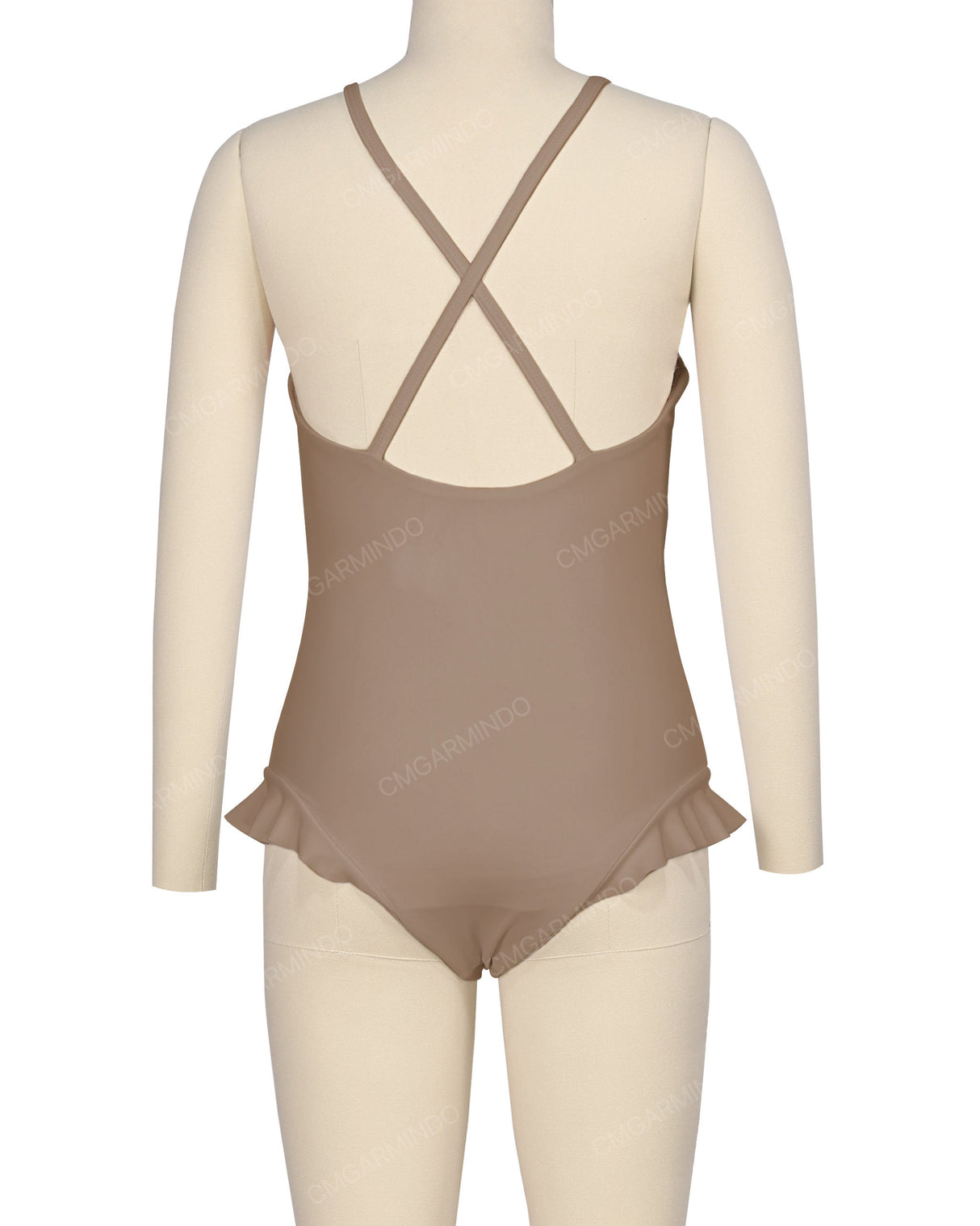Leg Frill Cross Back One Piece