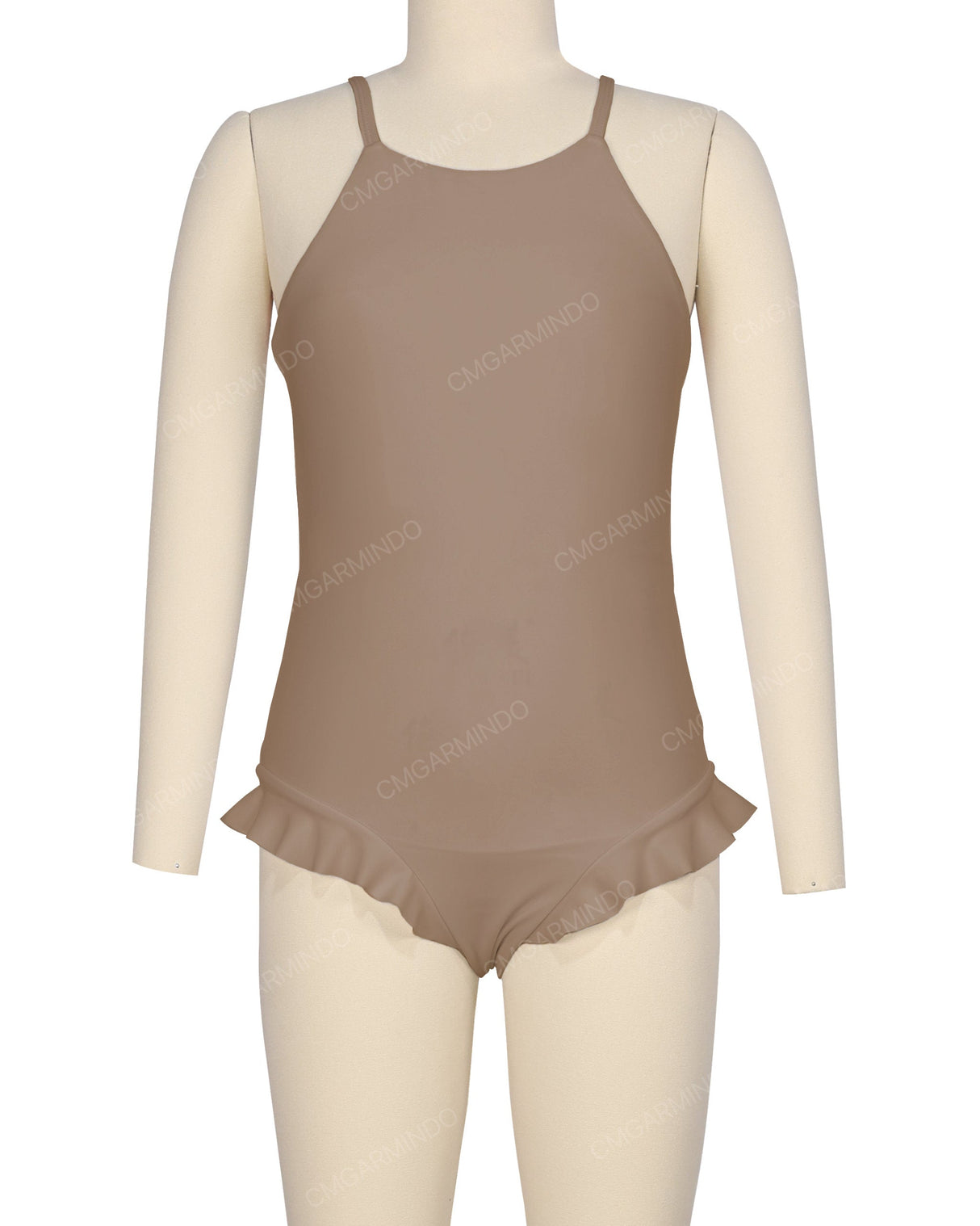 Leg Frill Cross Back One Piece