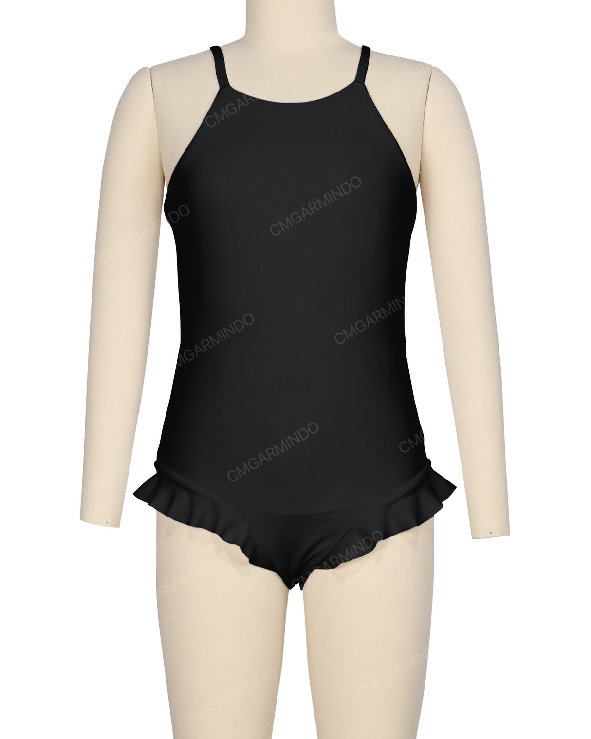 Leg Frill Cross Back One Piece