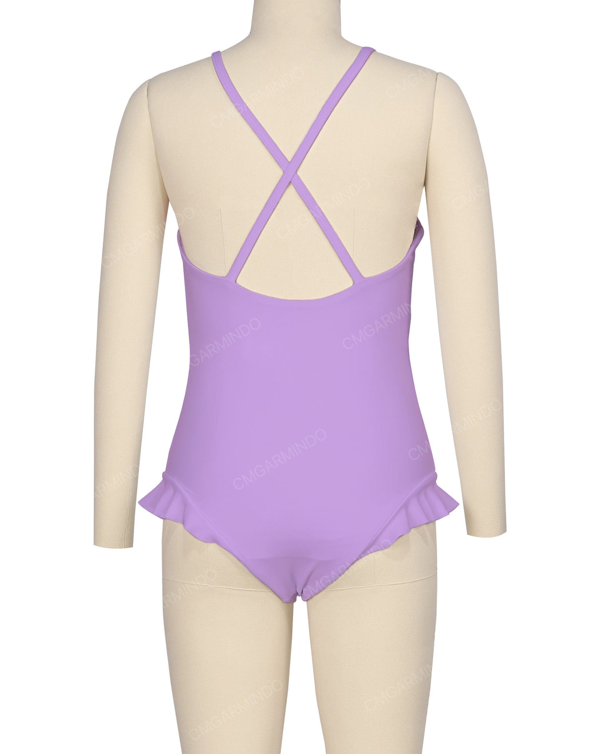 Leg Frill Cross Back One Piece