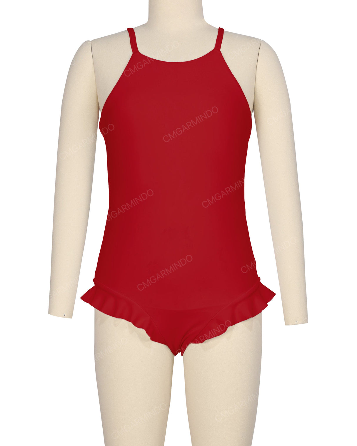 Leg Frill Cross Back One Piece
