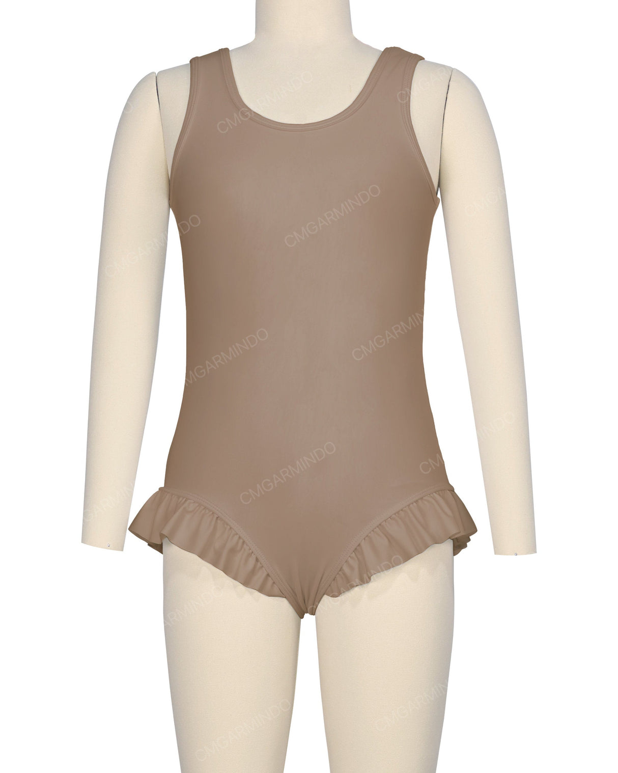 Frill Leg Scoop Back One Piece