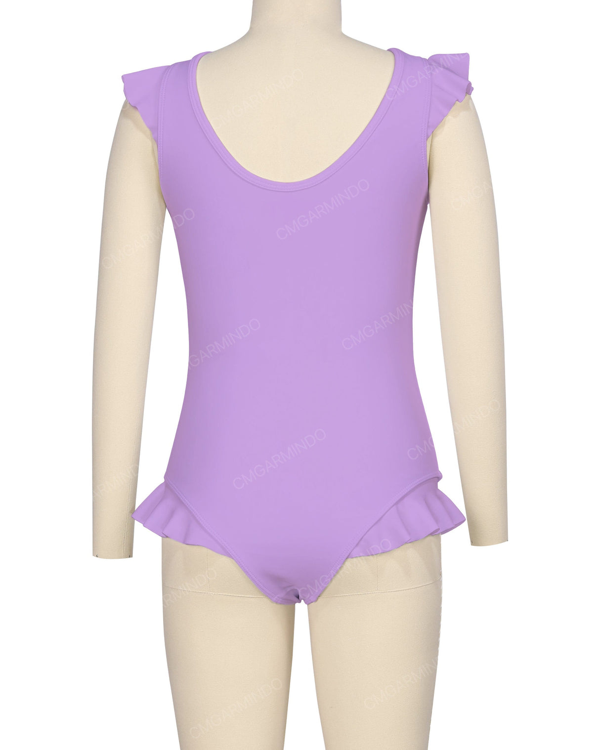 Frill Shoulder and Leg Scoop Back One Piece