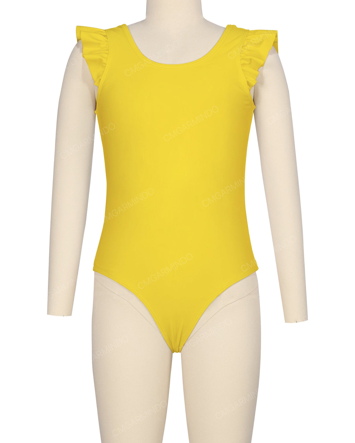Frill Shoulder Scoop Back One Piece