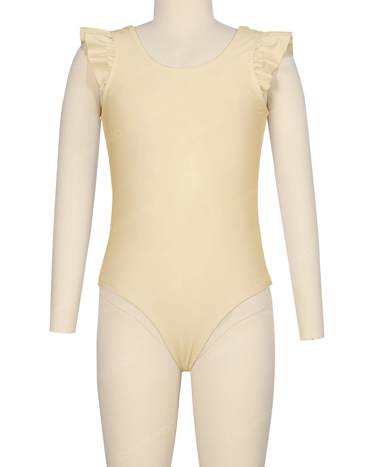 Frill Shoulder Scoop Back One Piece