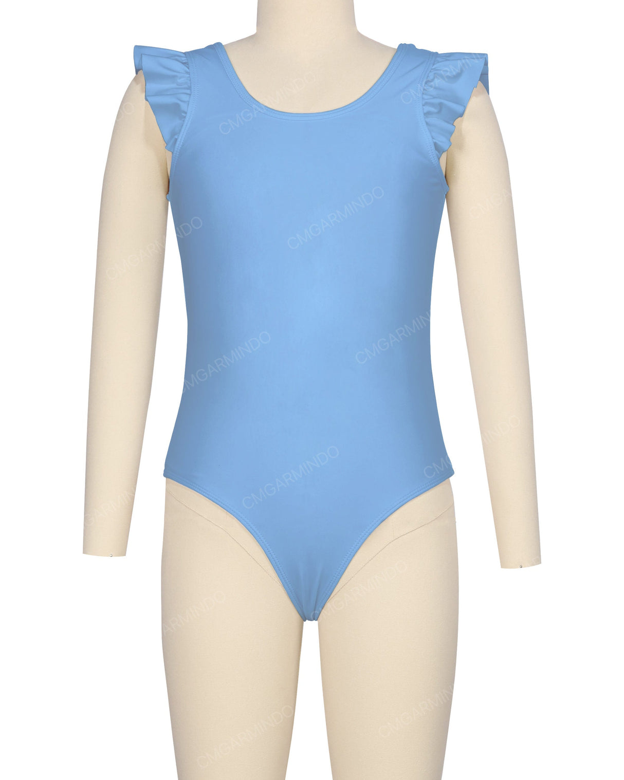 Frill Shoulder Scoop Back One Piece