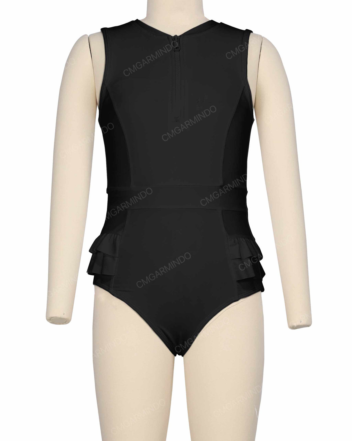 Sleeveless Frill Waist One Piece