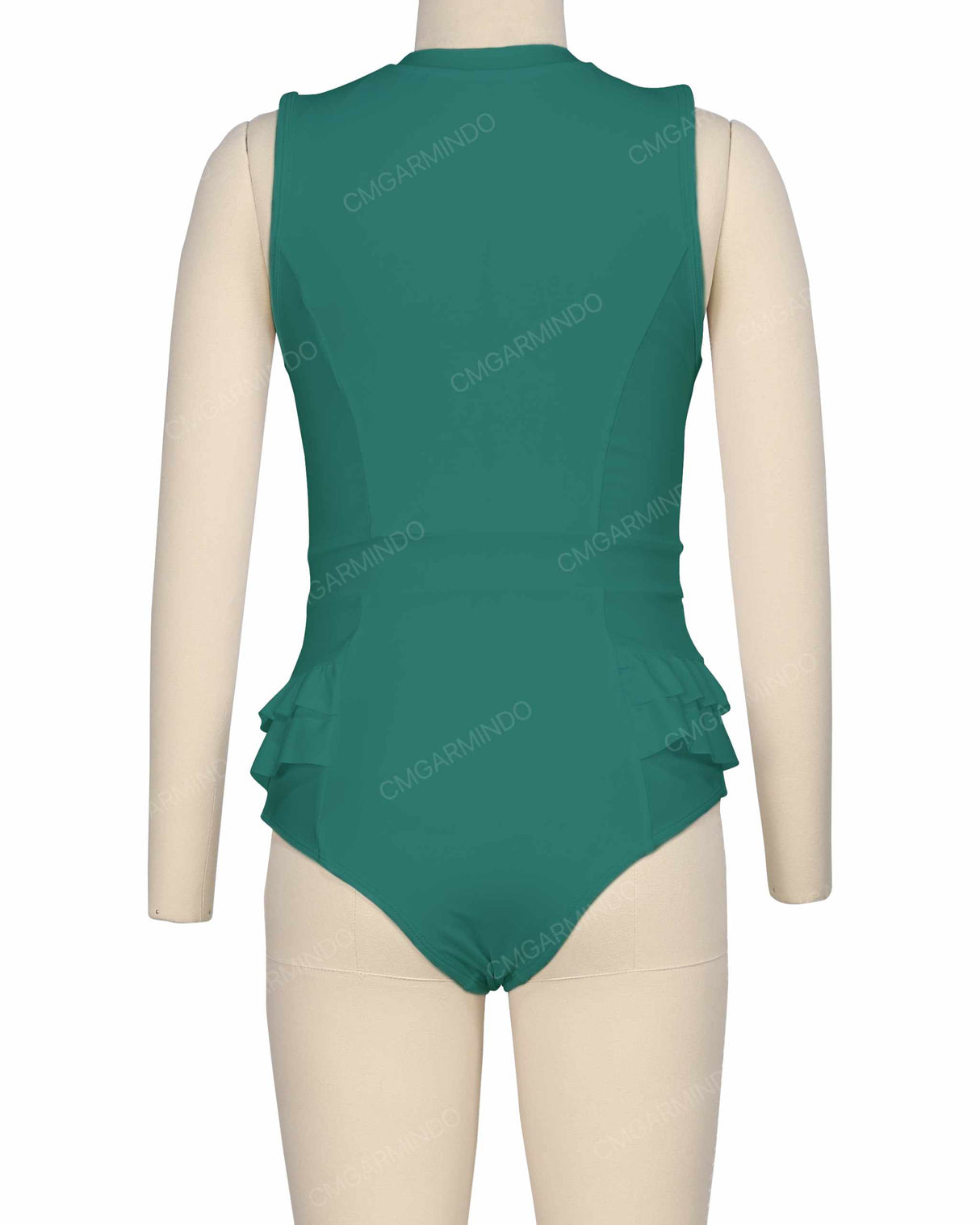 Sleeveless Frill Waist One Piece