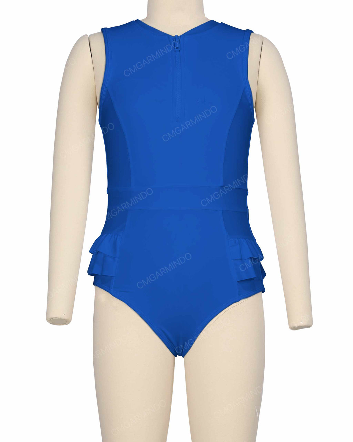 Sleeveless Frill Waist One Piece