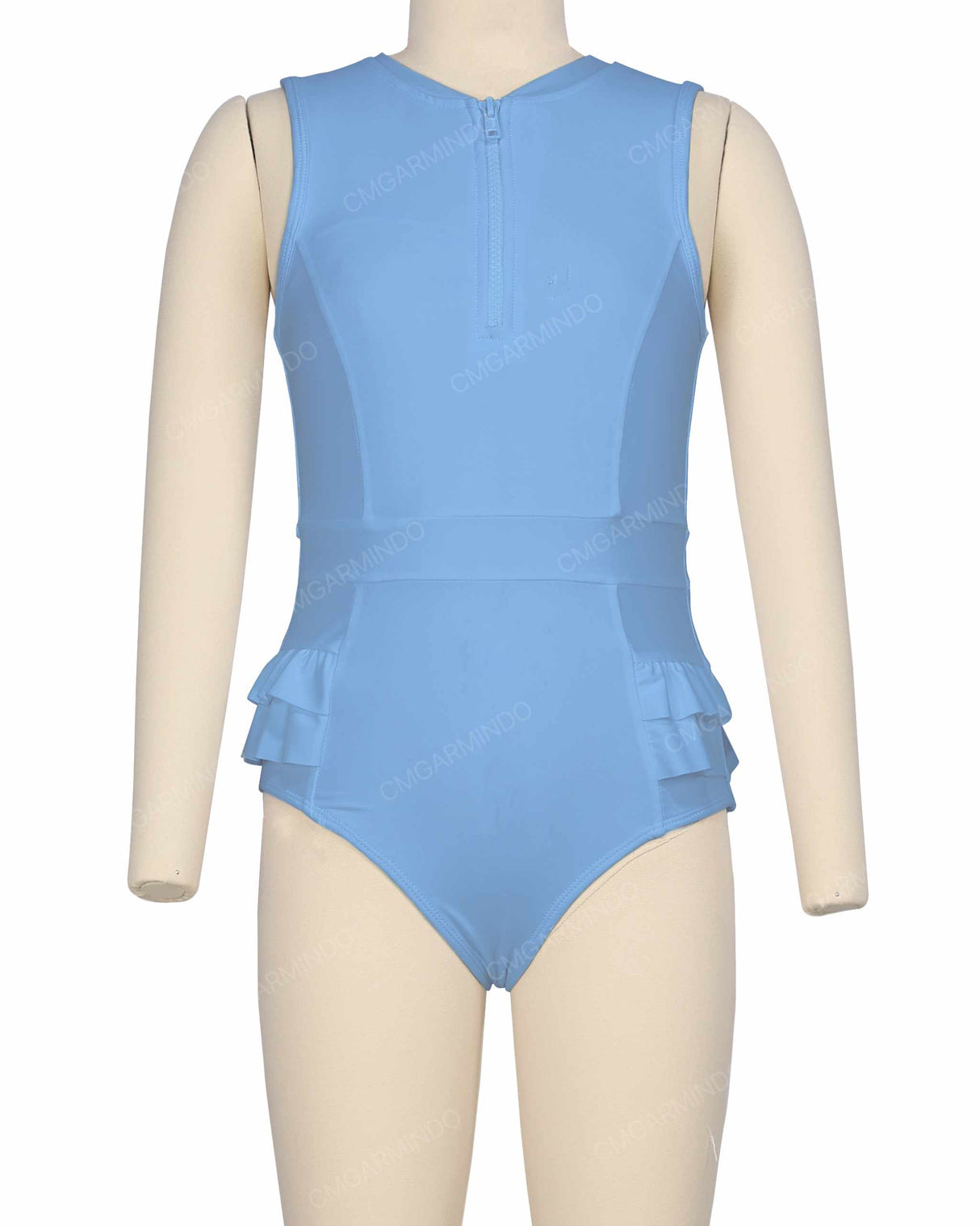 Sleeveless Frill Waist One Piece