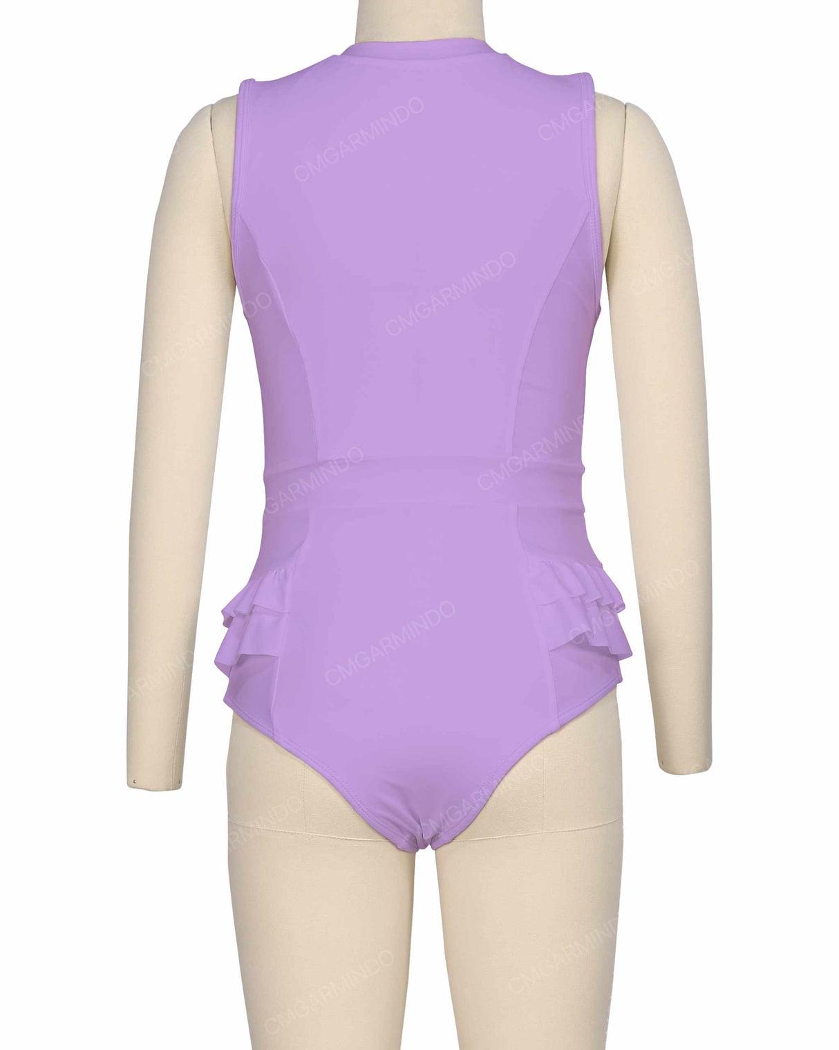 Sleeveless Frill Waist One Piece