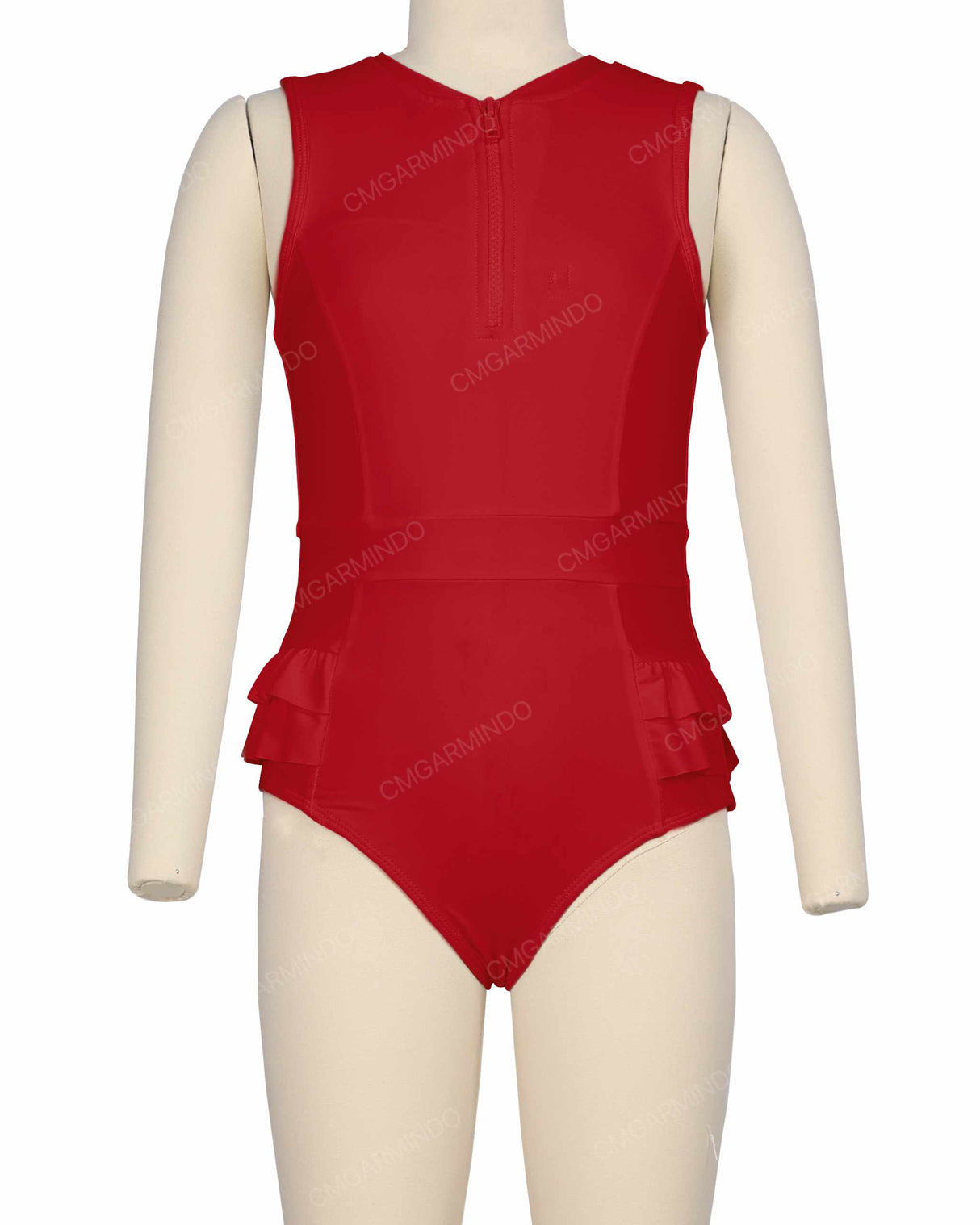 Sleeveless Frill Waist One Piece
