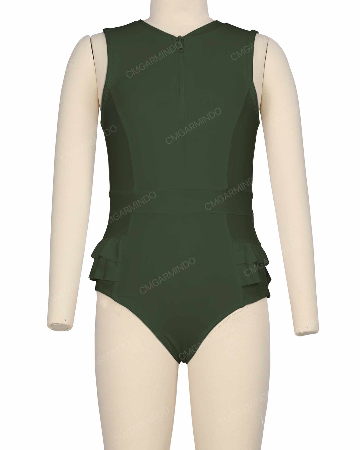 Sleeveless Frill Waist One Piece