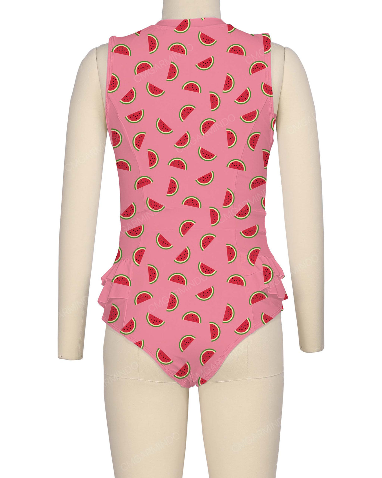 Sleeveless Frill Waist One Piece