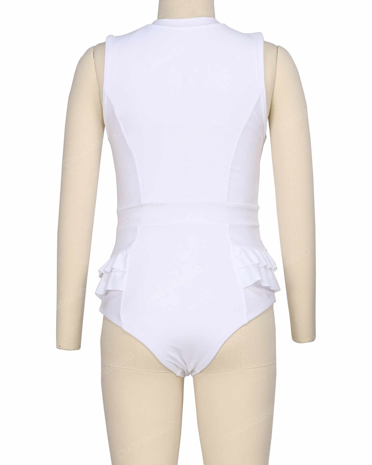 Sleeveless Frill Waist One Piece