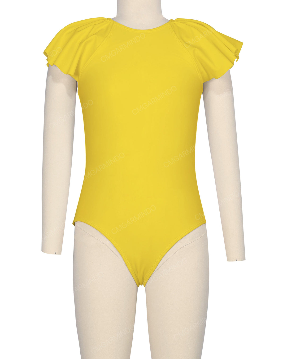Frill Sleeve Zip Back One Piece