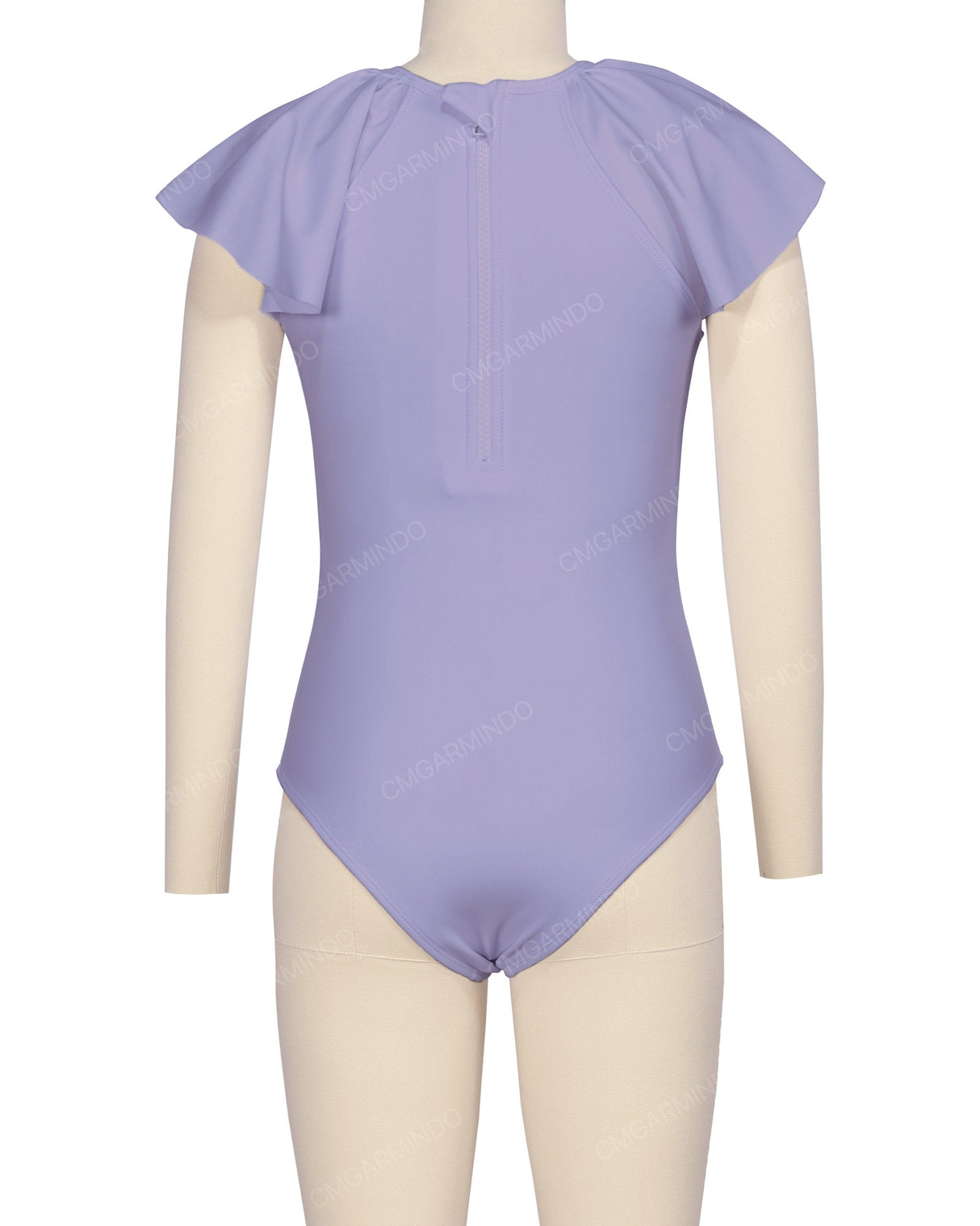 Frill Sleeve Zip Back One Piece