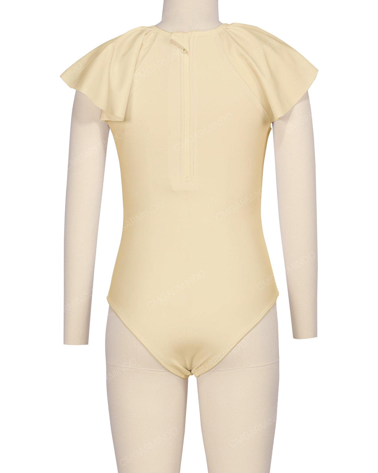 Frill Sleeve Zip Back One Piece