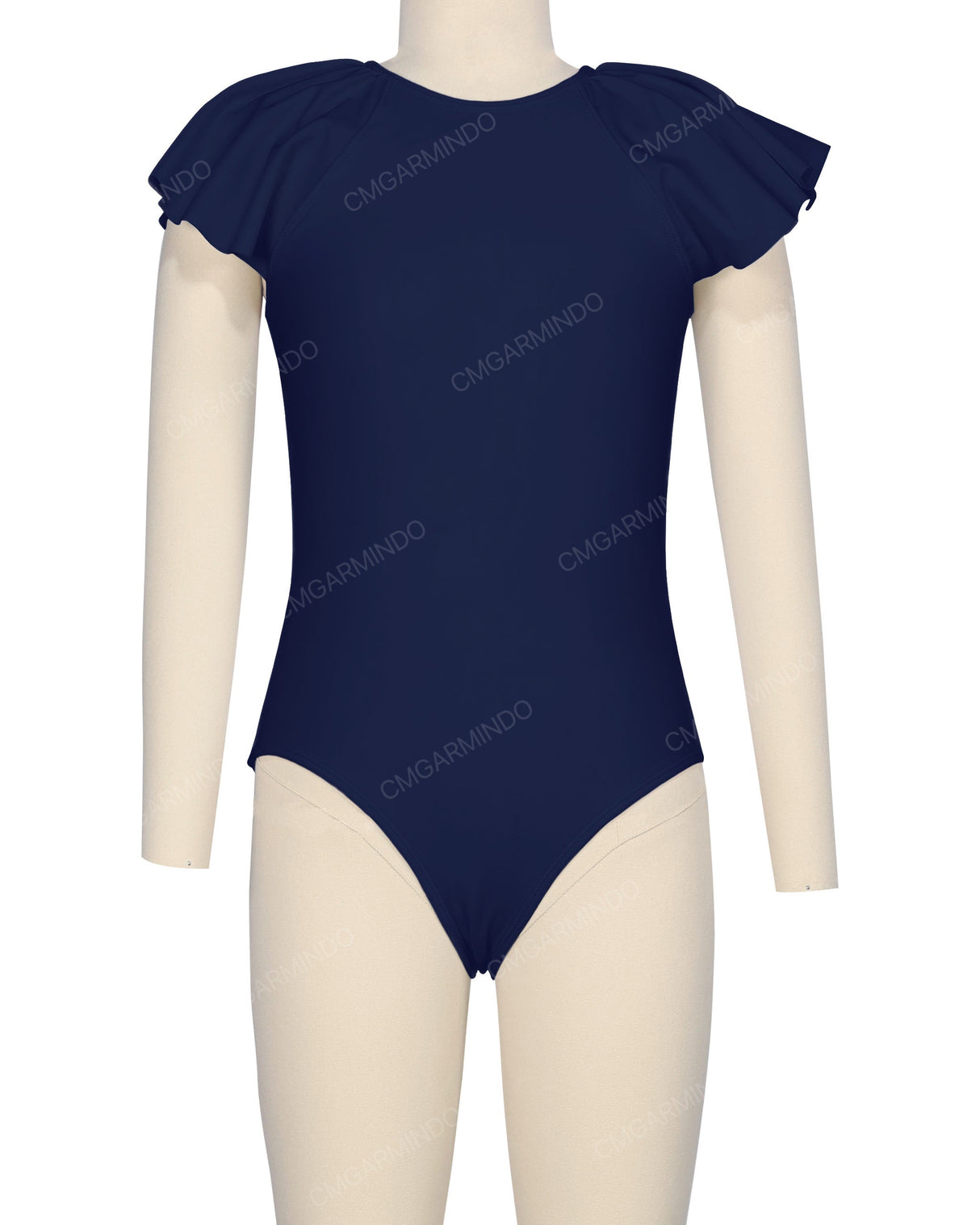 Frill Sleeve Zip Back One Piece