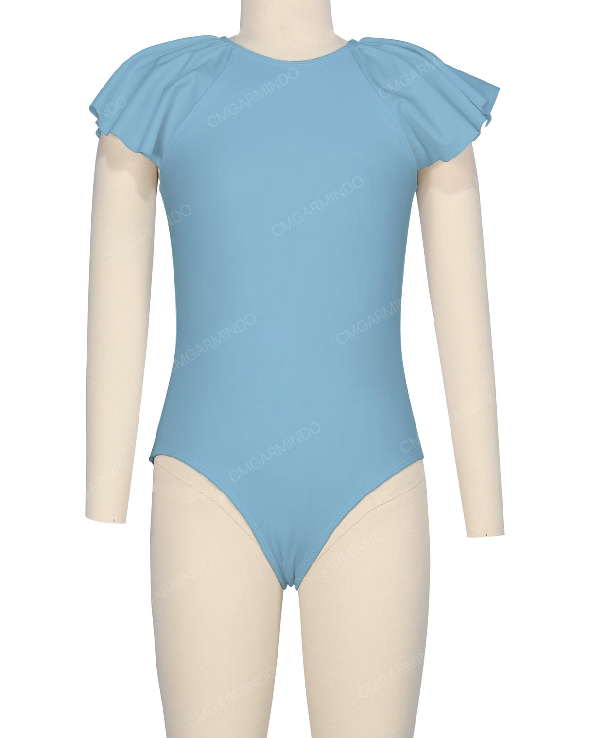 Frill Sleeve Zip Back One Piece