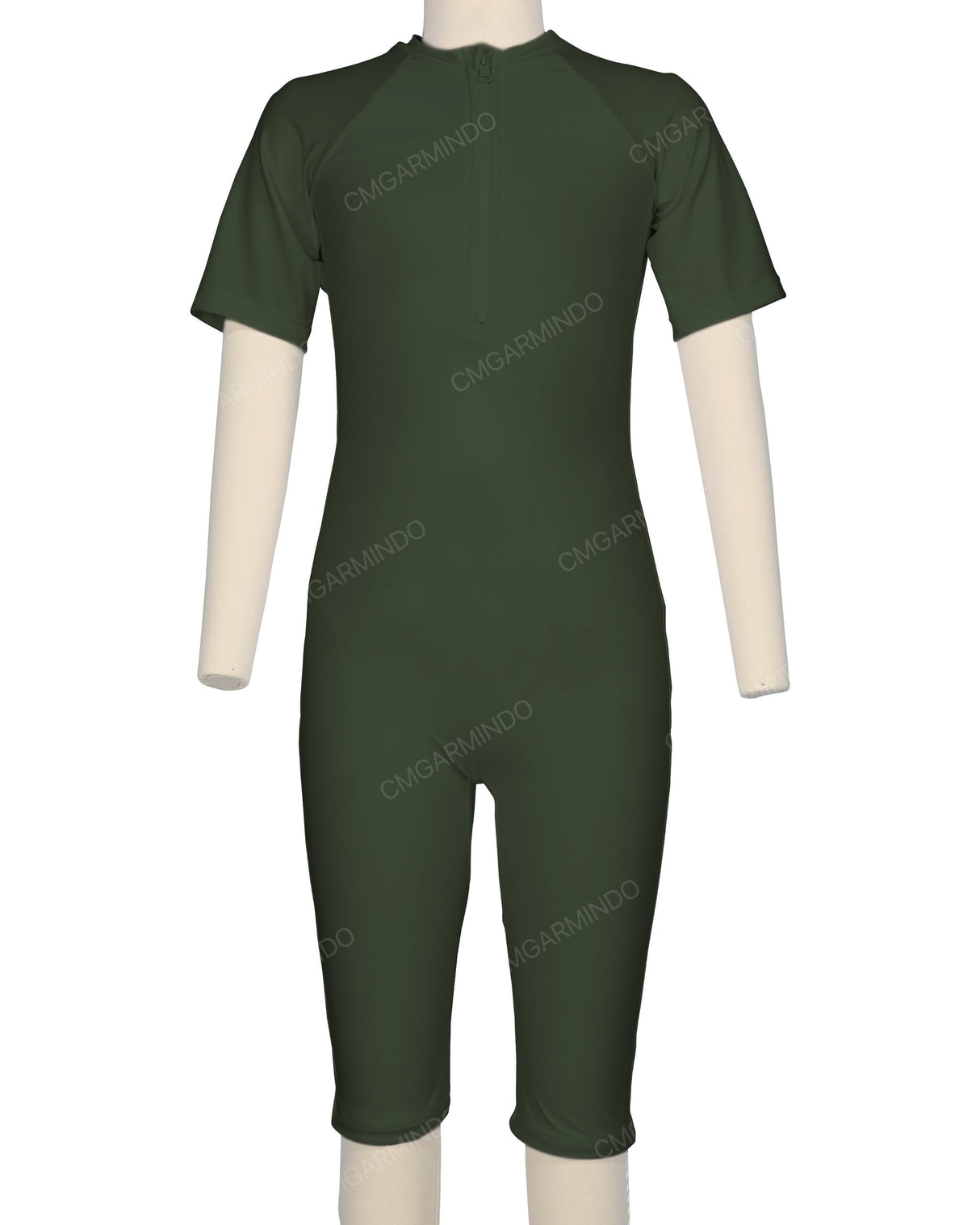 Short Sleeve Front Zip Full Piece Rashie