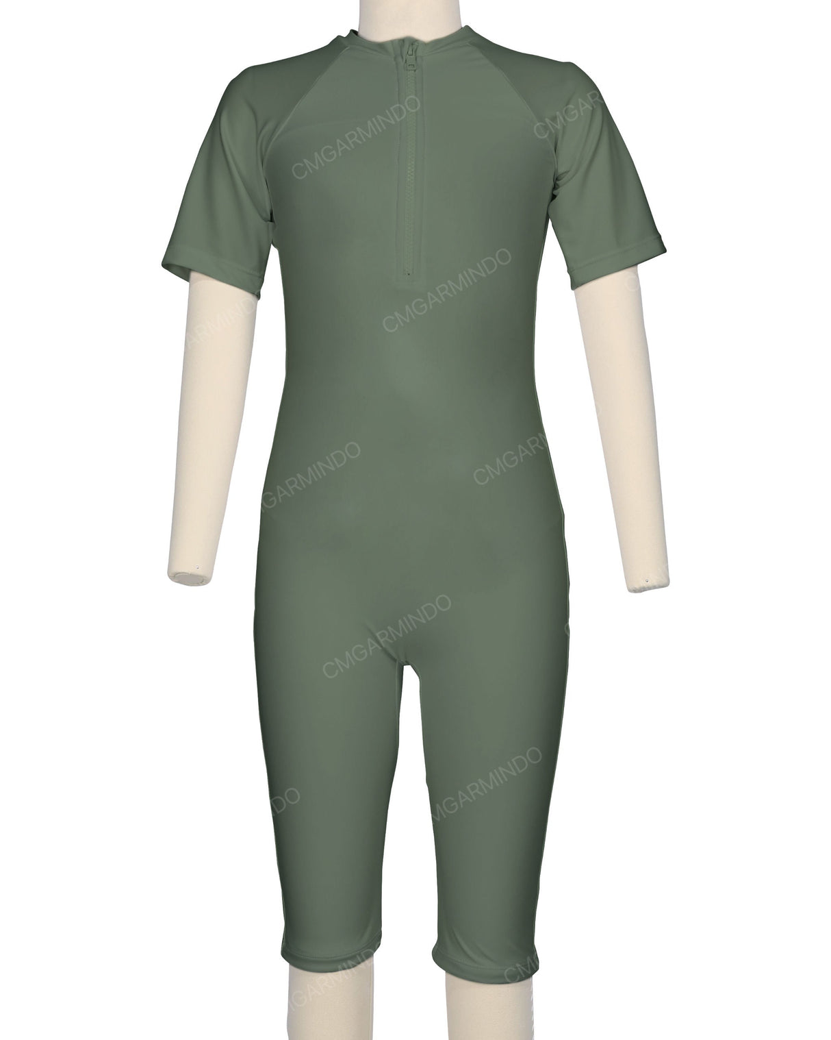 Short Sleeve Front Zip Full Piece Rashie
