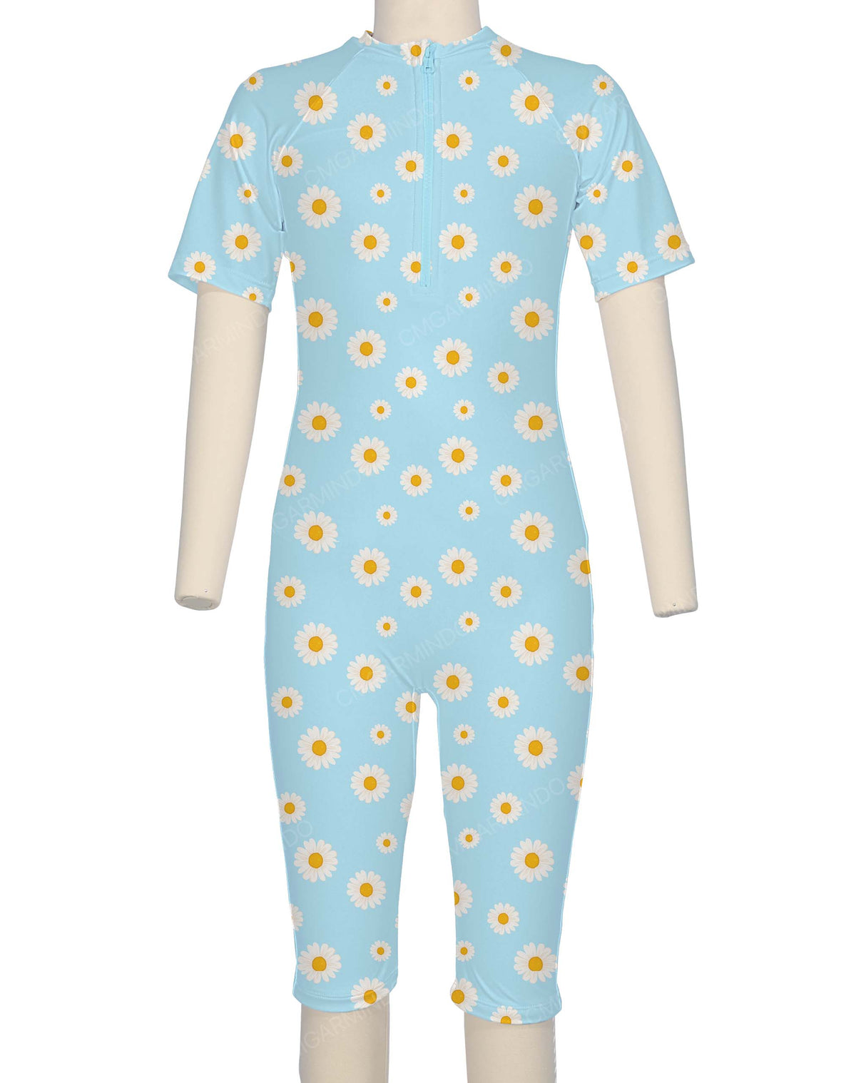 Short Sleeve Front Zip Full Piece Rashie