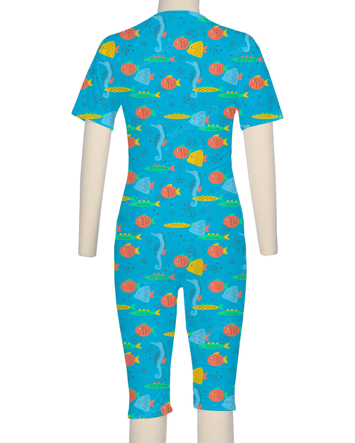 Short Sleeve Front Zip Full Piece Rashie