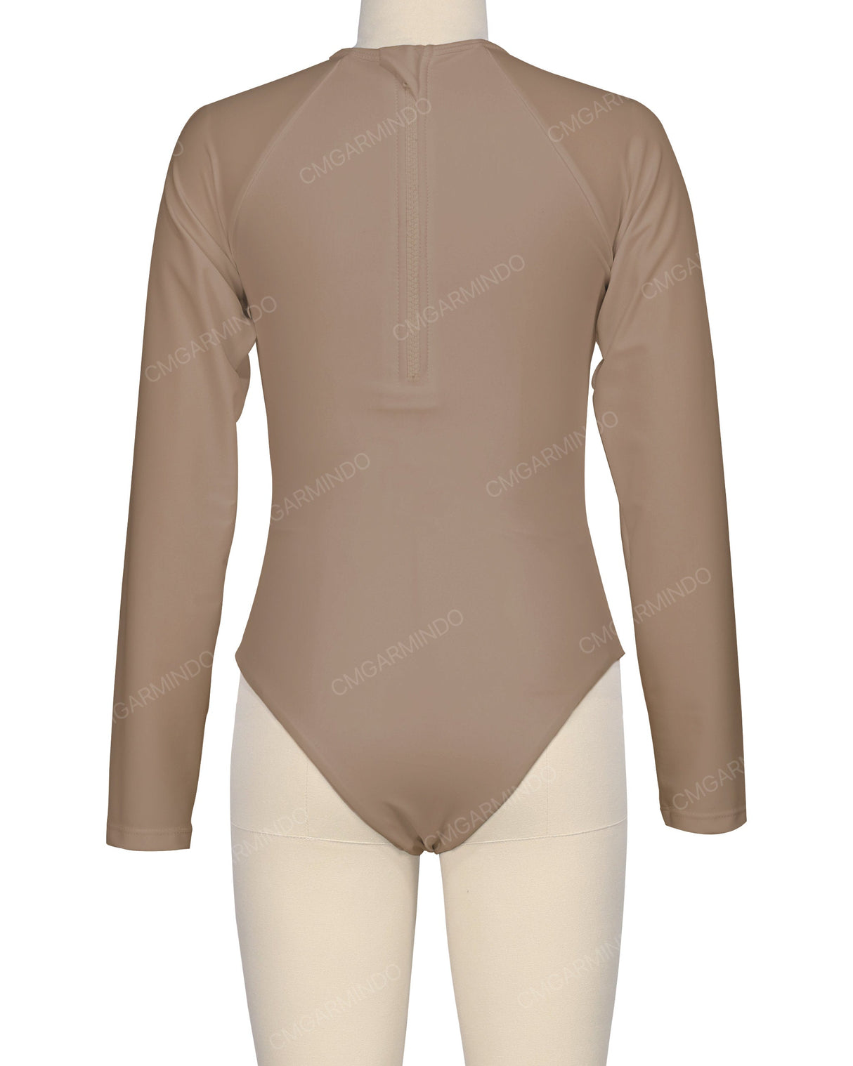 Long Sleeve Zip Back One Piece
