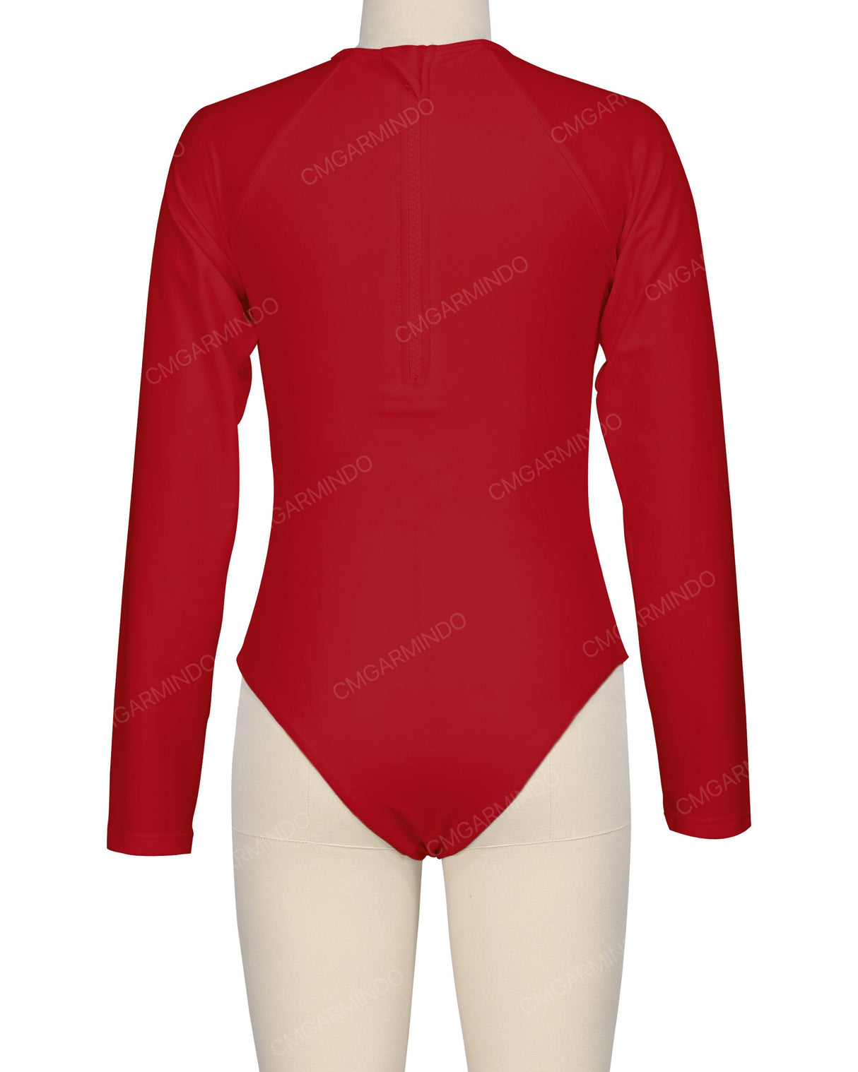 Long Sleeve Zip Back One Piece