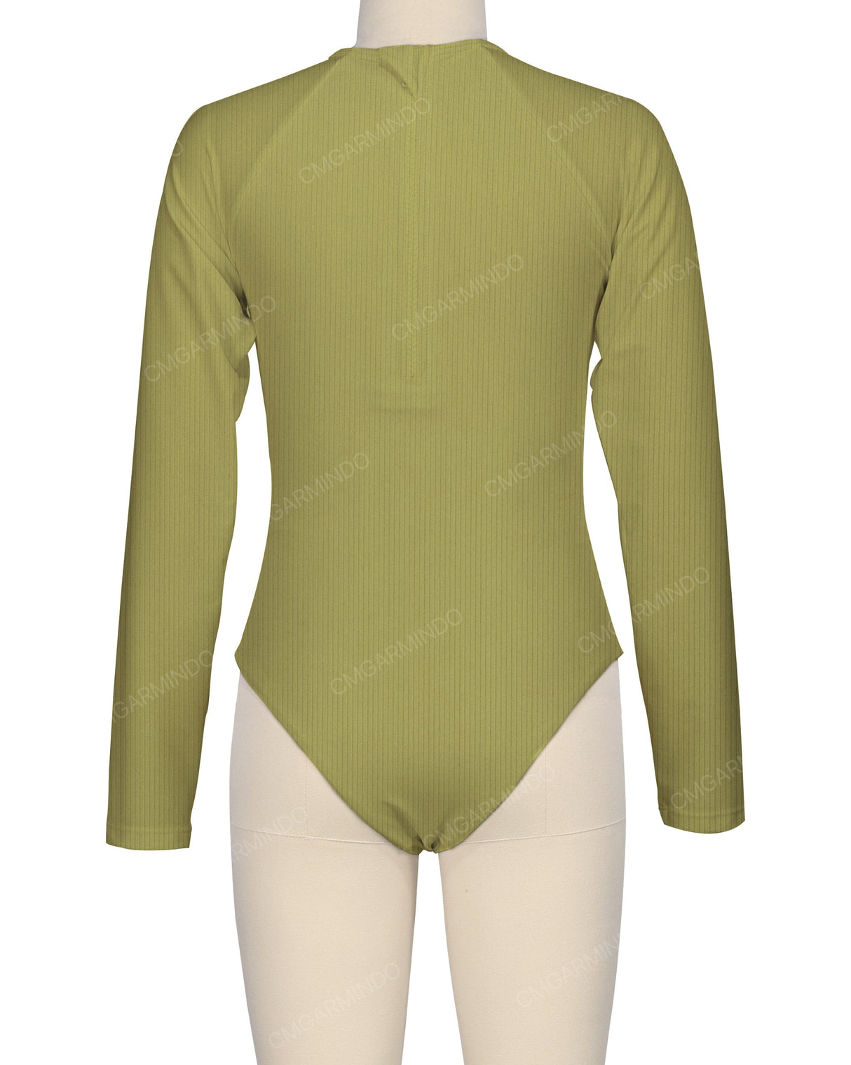 Long Sleeve Zip Back One Piece