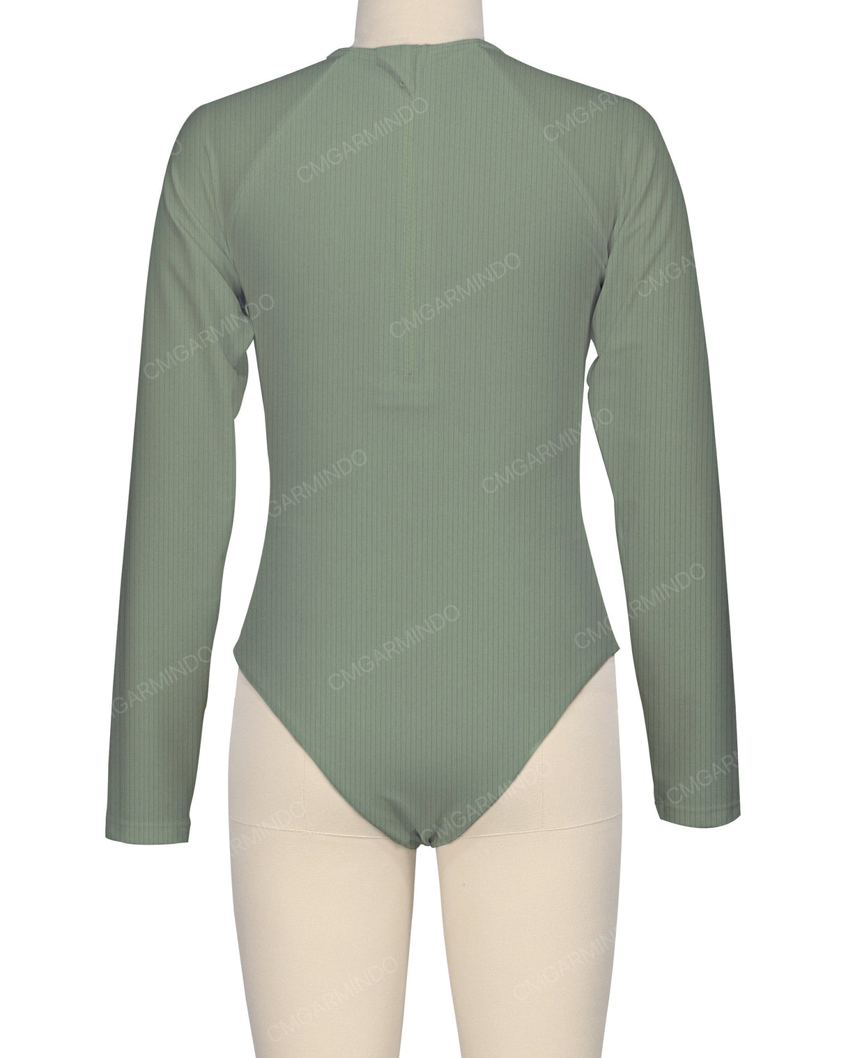 Long Sleeve Zip Back One Piece
