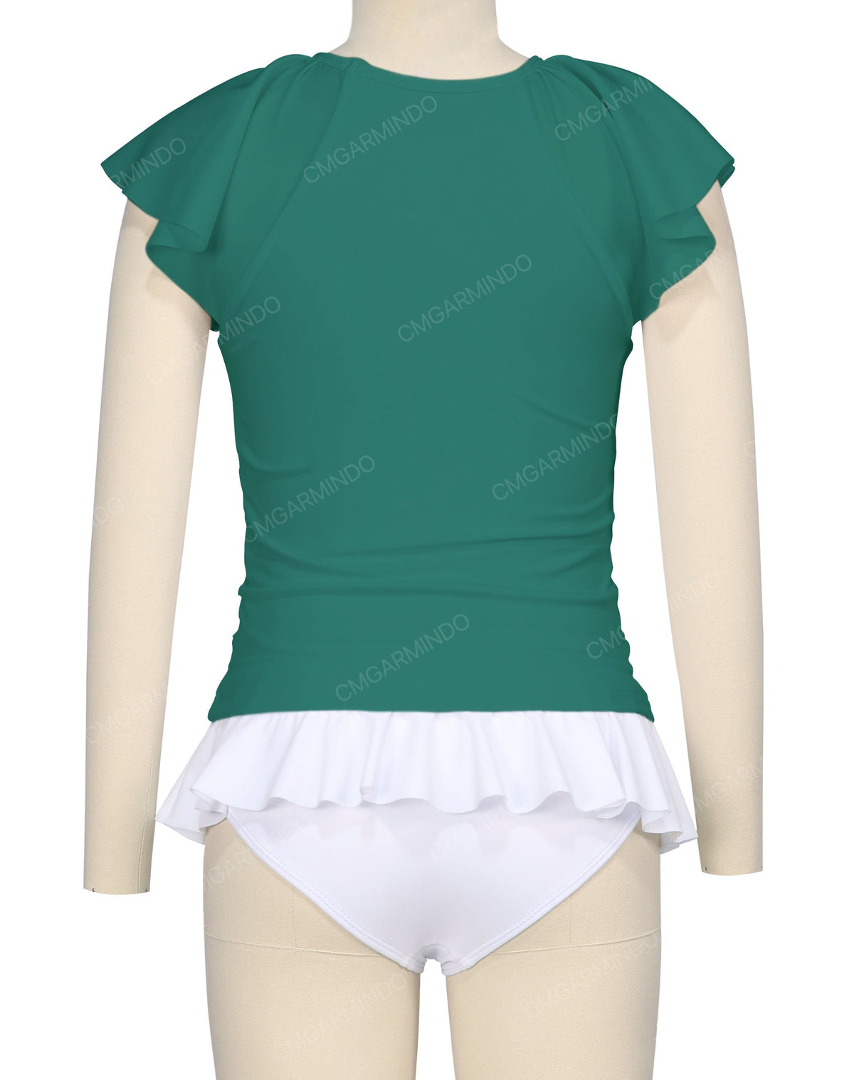 Flounce Sleeve Raglan Crop Top