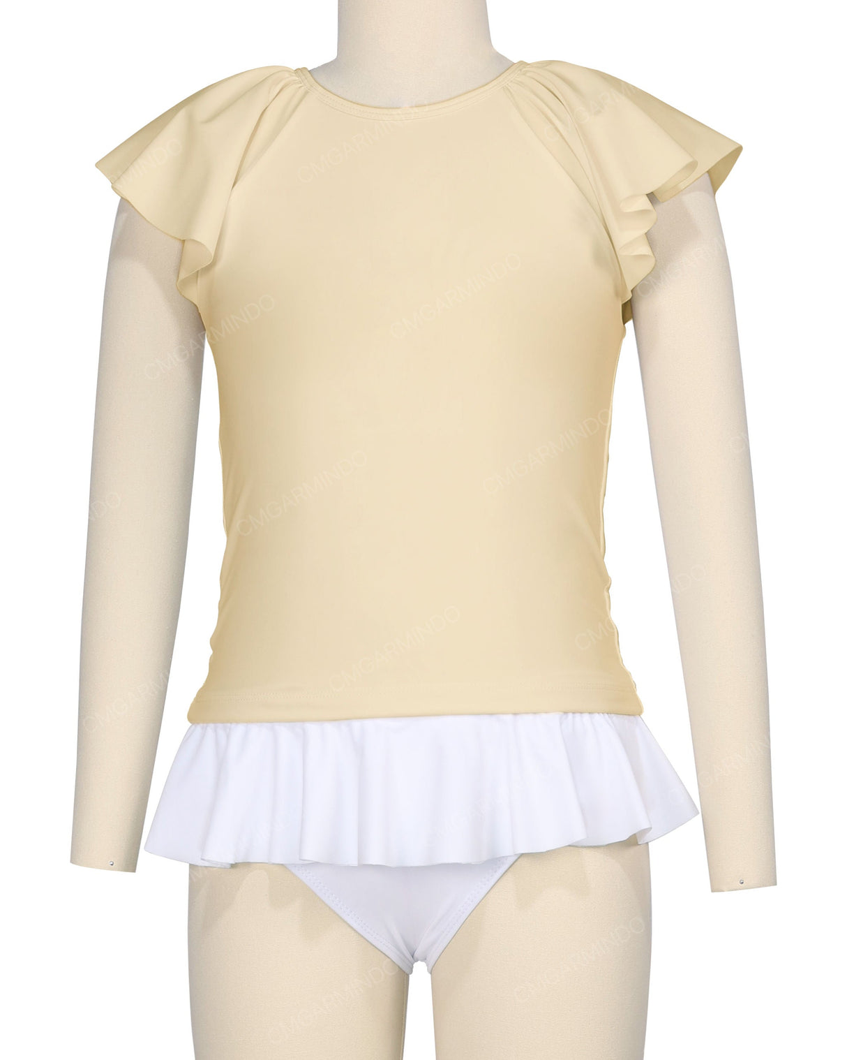 Flounce Sleeve Raglan Crop Top