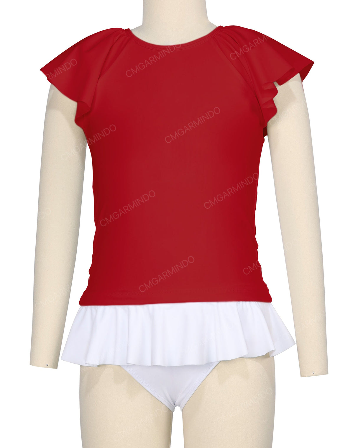 Flounce Sleeve Raglan Crop Top
