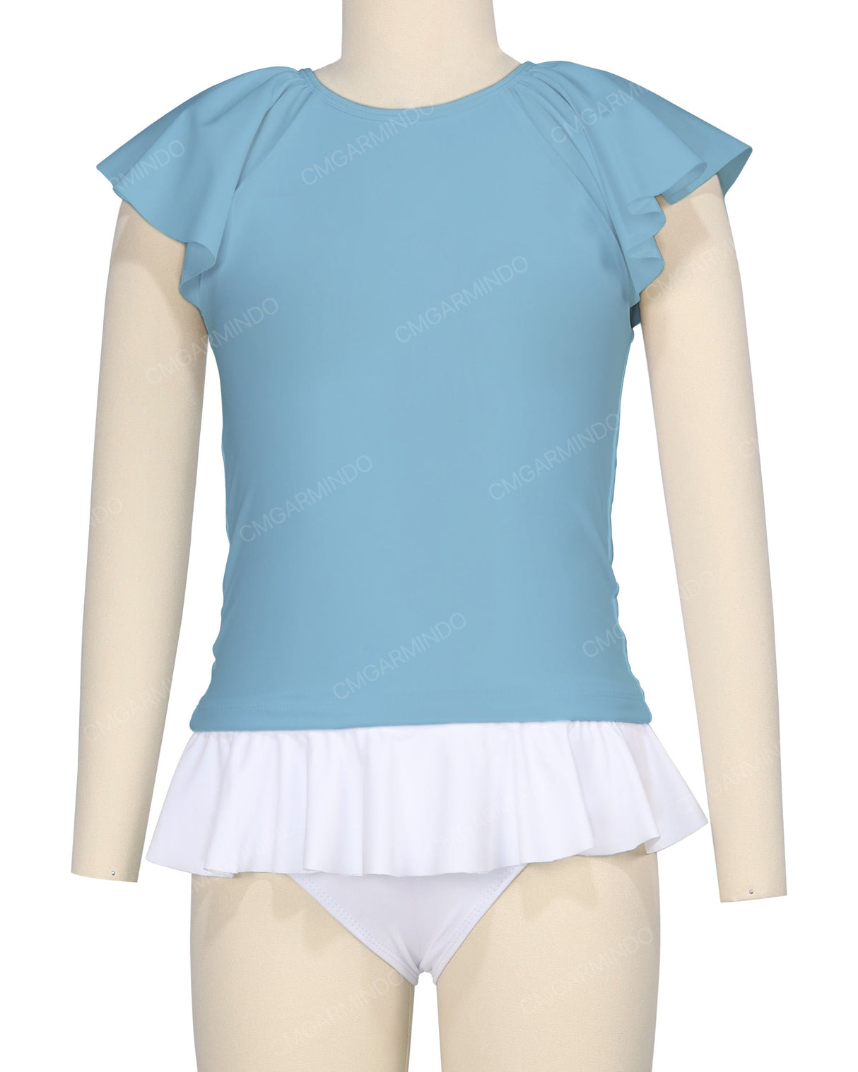 Flounce Sleeve Raglan Crop Top