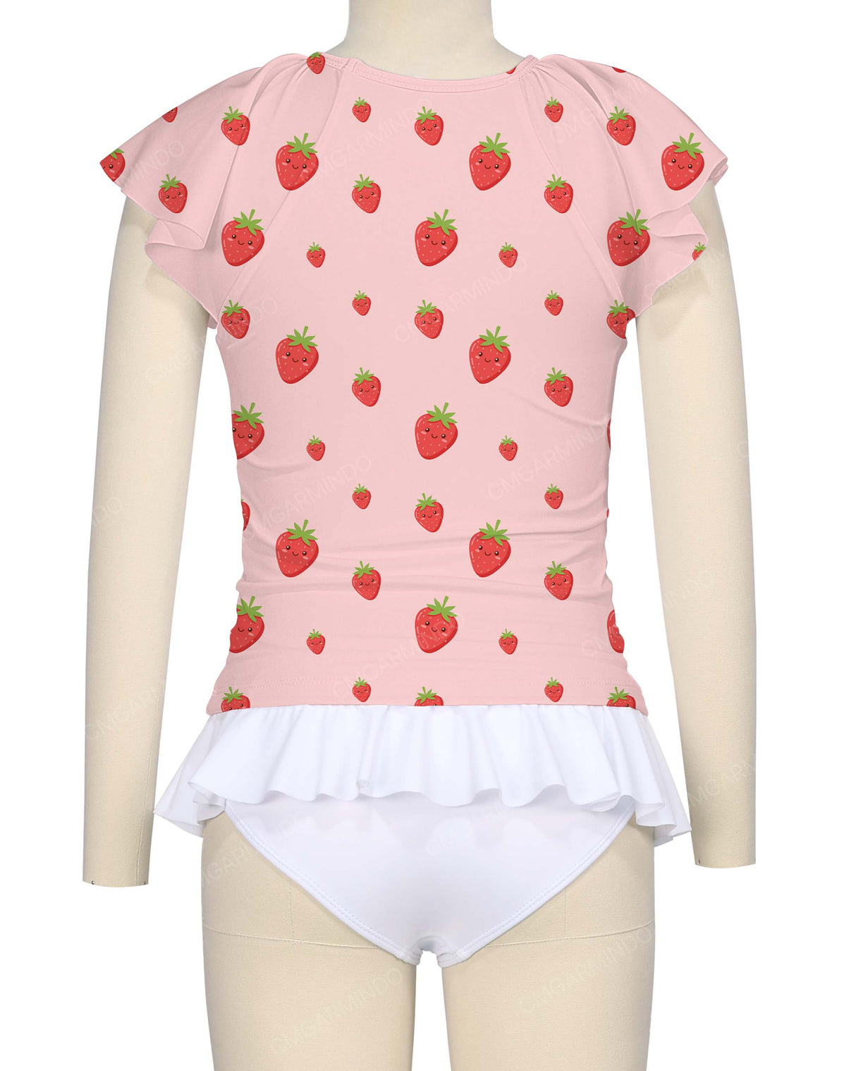 Flounce Sleeve Raglan Crop Top