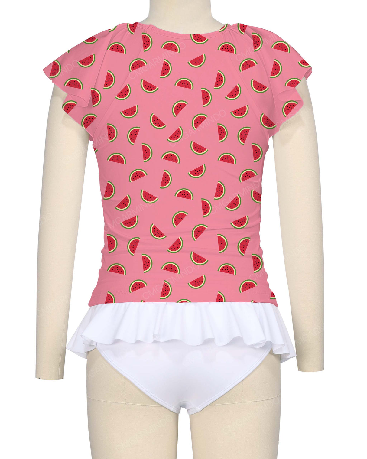 Flounce Sleeve Raglan Crop Top
