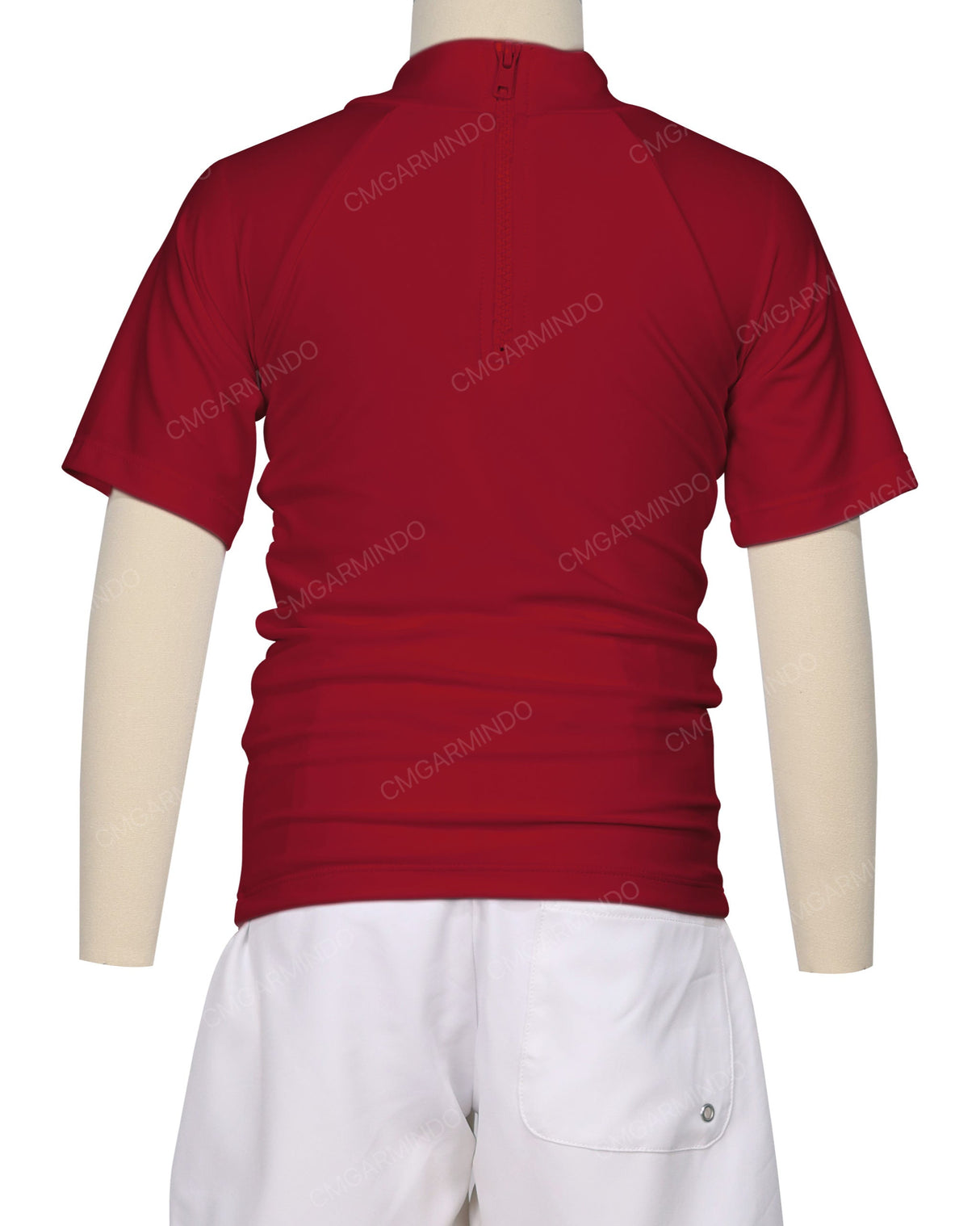 Short Sleeve Zip Back Raglan Rashie