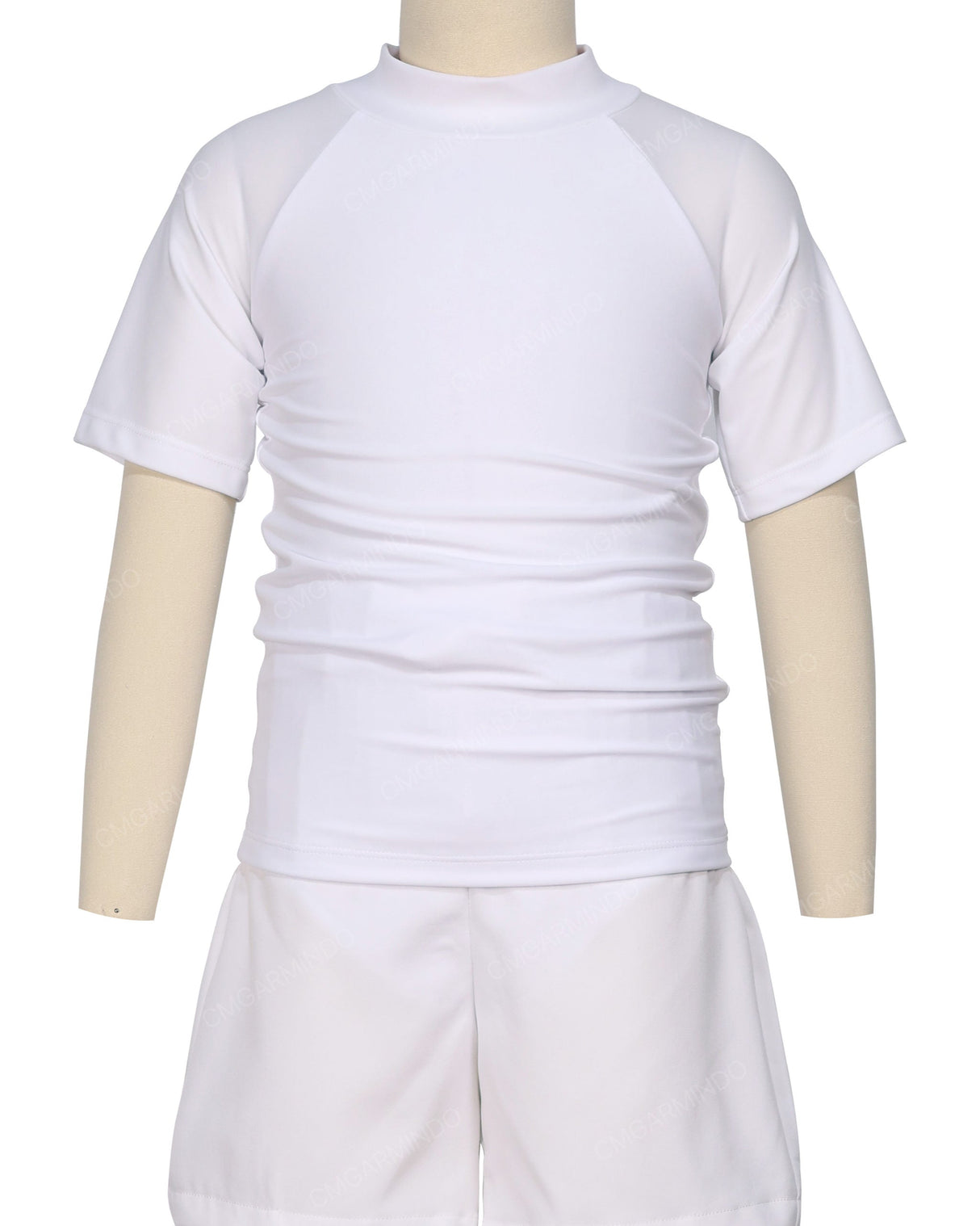 Short Sleeve Zip Back Raglan Rashie