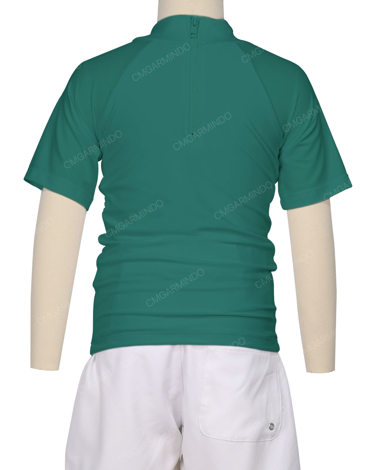 Short Sleeve Zip Back Raglan Rashie