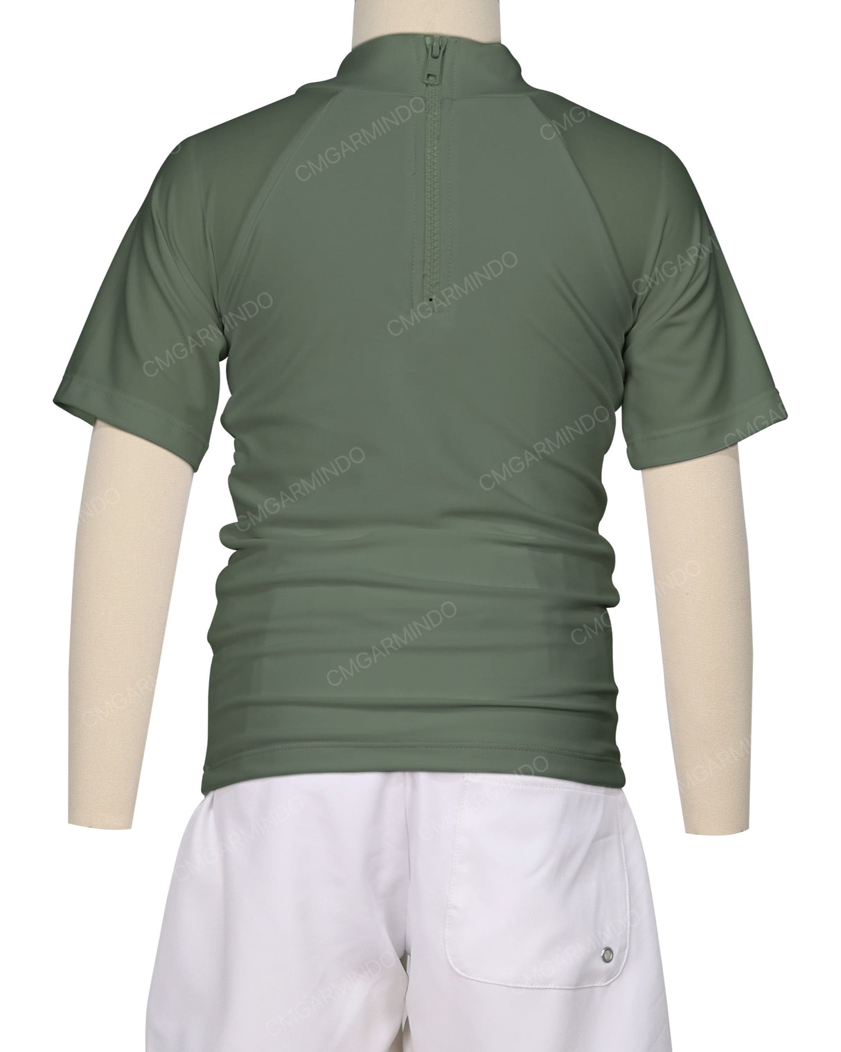 Short Sleeve Zip Back Raglan Rashie