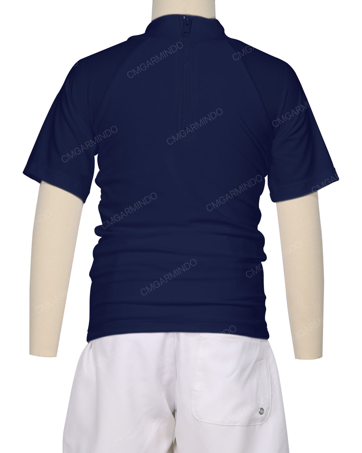 Short Sleeve Zip Back Raglan Rashie