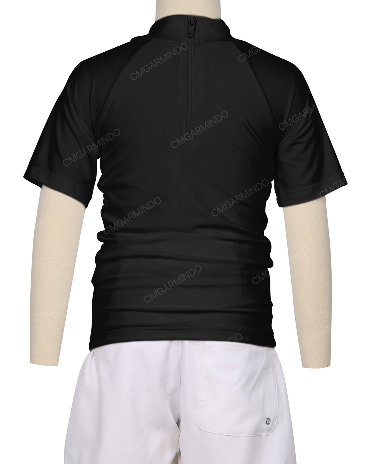 Short Sleeve Zip Back Raglan Rashie