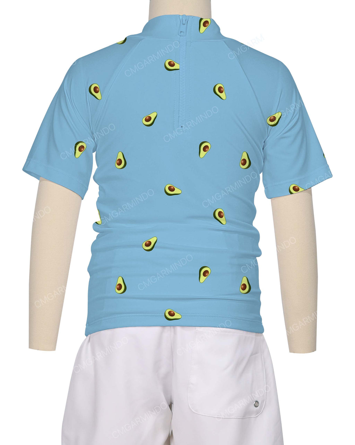 Short Sleeve Zip Back Raglan Rashie