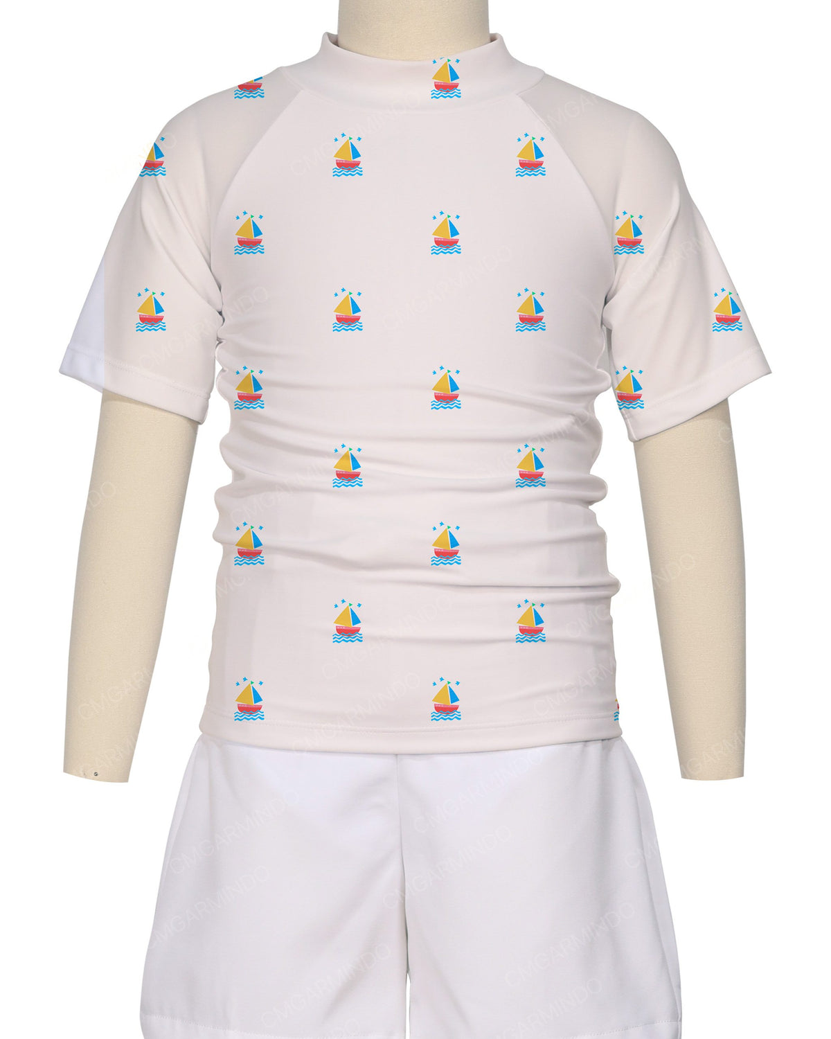 Short Sleeve Zip Back Raglan Rashie